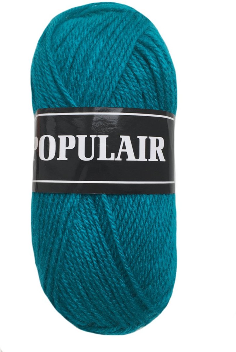 Beijer BV Populair acryl garen - turquoise - 20 bollen