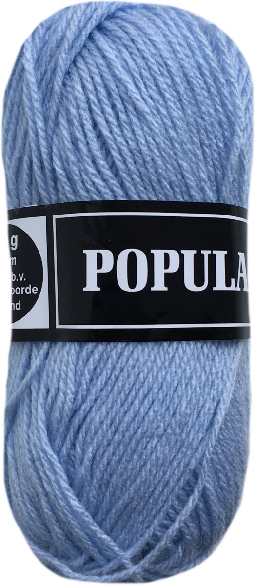 Populair, heel licht blauw, 10 bollen