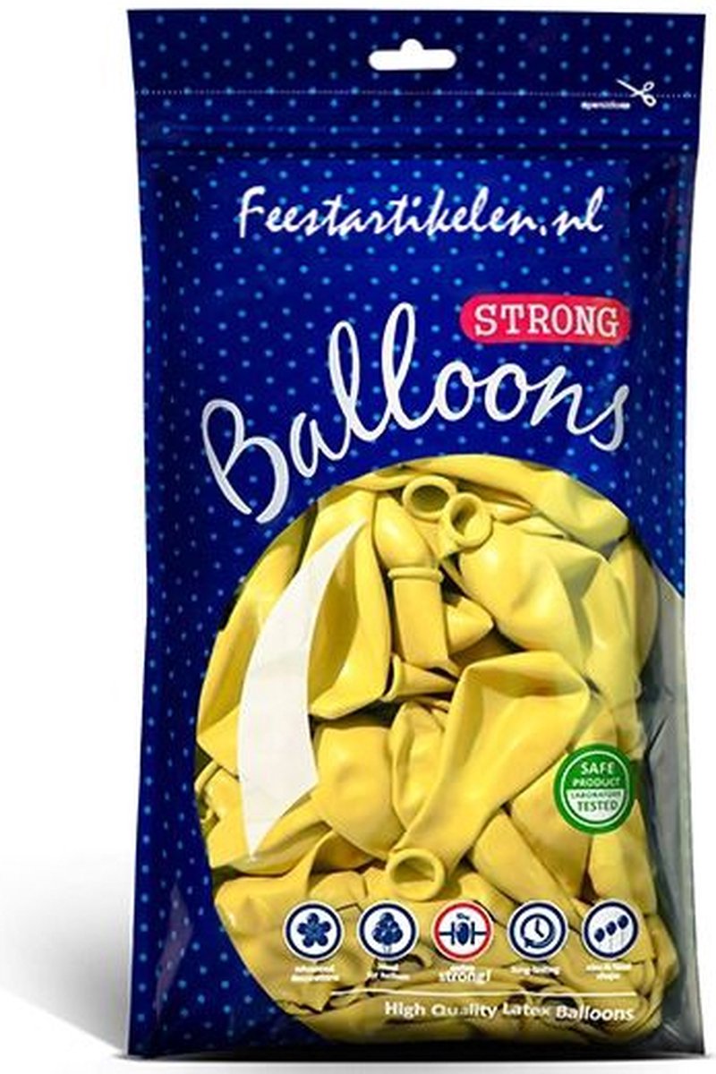 Gele ballonnen 500 stuks - Sterke gele ballonnen - Geschikt voor helium