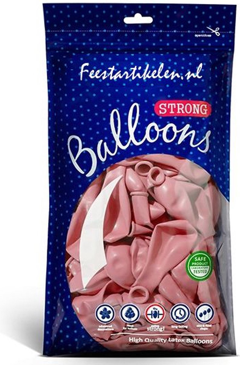 Lichtroze ballonnen 300 stuks - Sterke lichtroze ballonnen - Geschikt voor helium