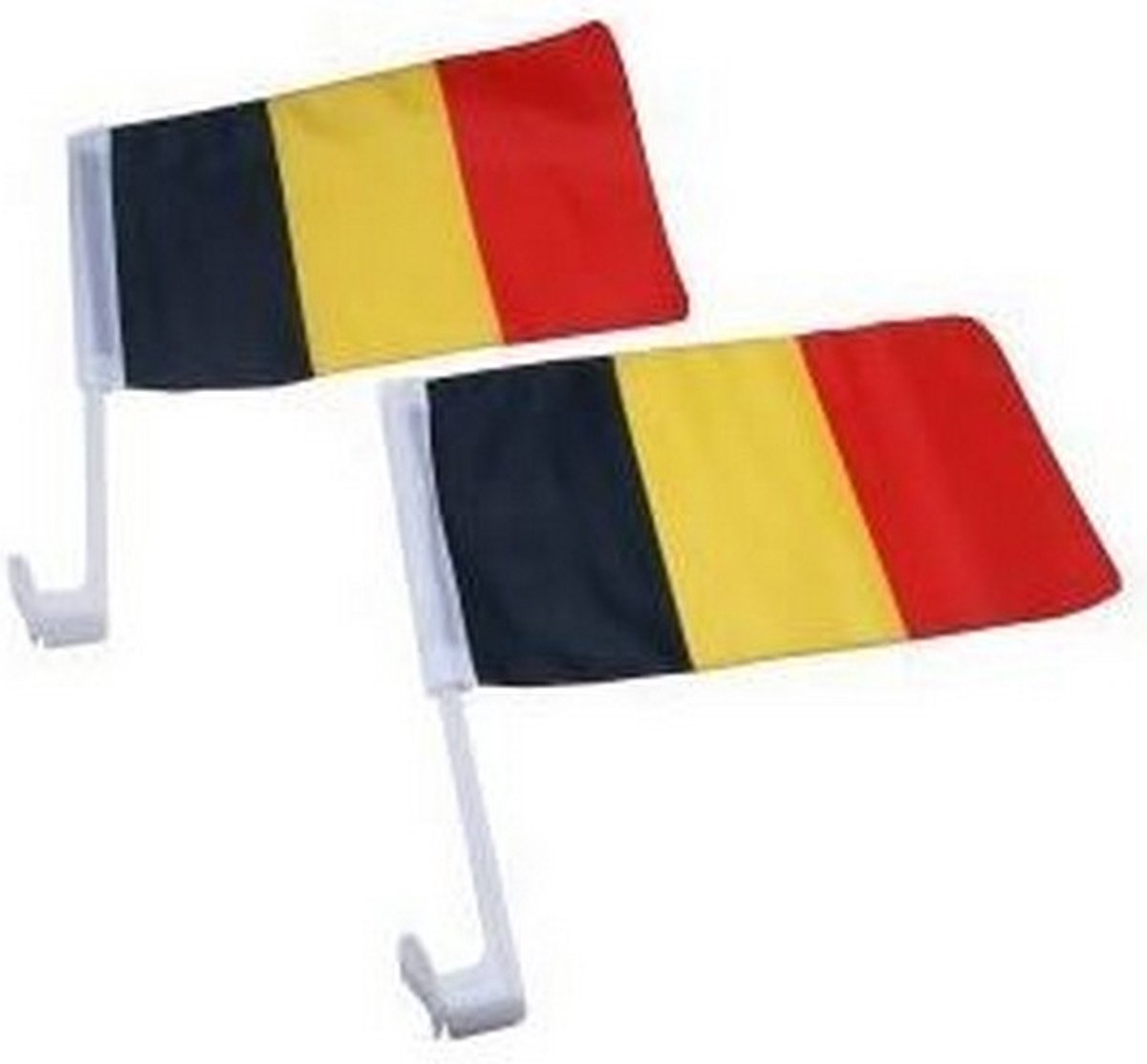 Autovlag 20 x 30 cm rood/geel/zwart 2 stuks