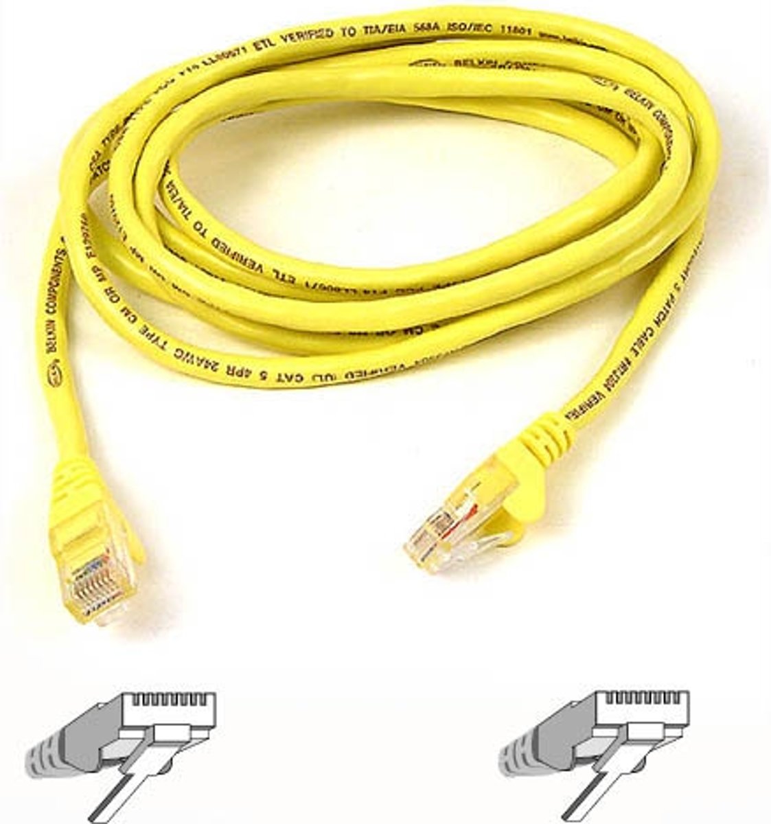 Belkin A3L980B05M-YLWS - Netwerkkabel - RJ45 - 5 m - beige