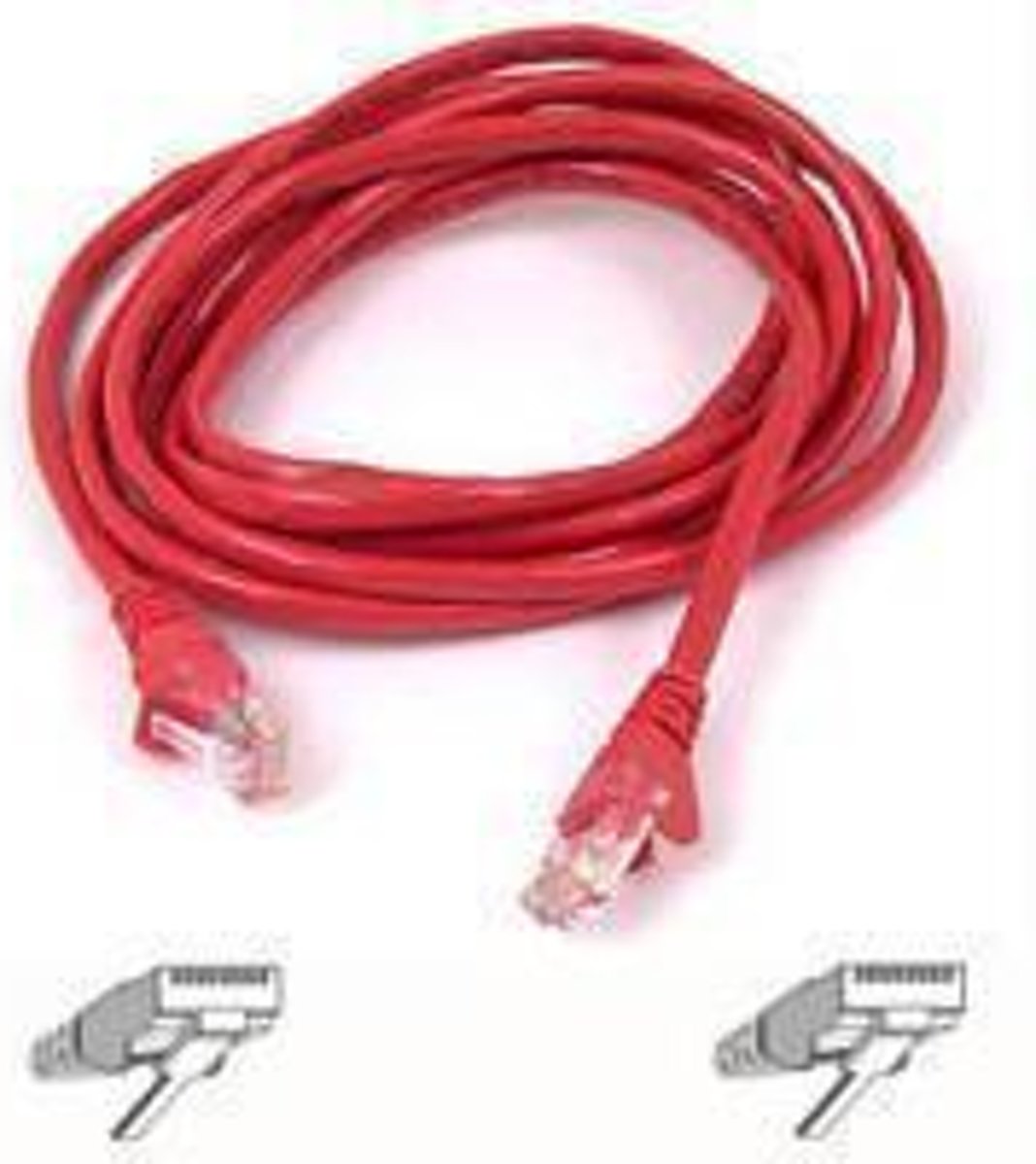 Belkin Cable Patch Cat5 RJ45 Booted Red 2m netwerkkabel Rood