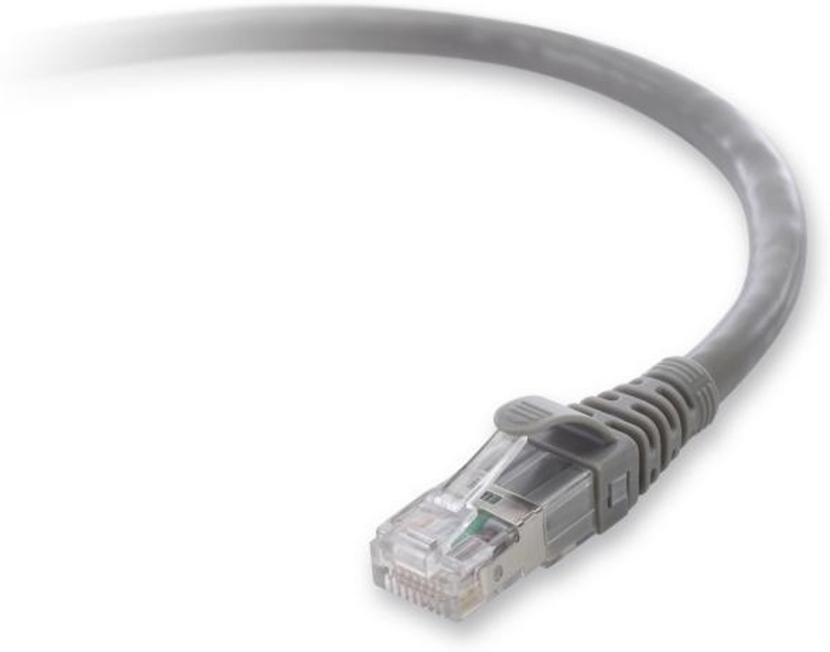 Belkin Cat. 6a Patch Cable, RJ-45 Male, RJ-45 Male, 3ft, Gray netwerkkabel 0,9 m Grijs