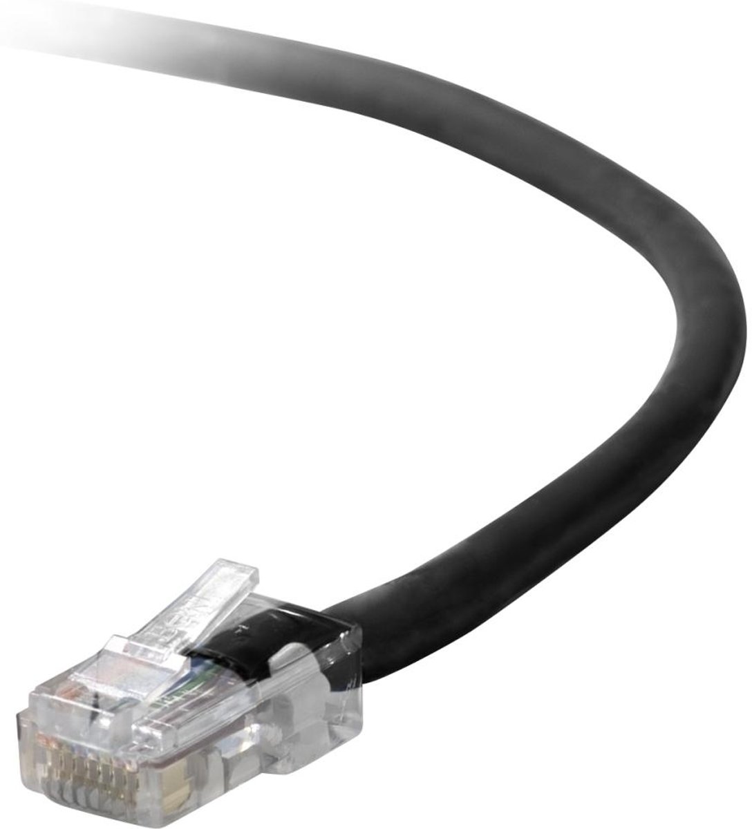 Belkin Cat5e, 5ft, 1 x RJ-45, 1 x RJ-45, Black 1.5m Zwart netwerkkabel