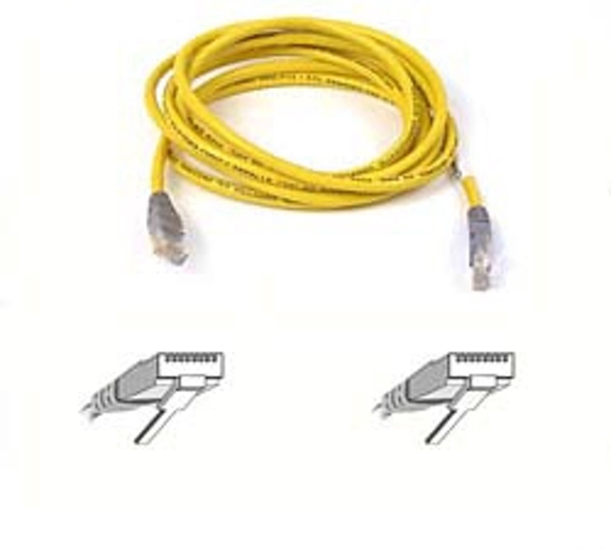 Belkin F3X126B01M - Cat 5 UTP-kabel - RJ45 - 1 m - Geel