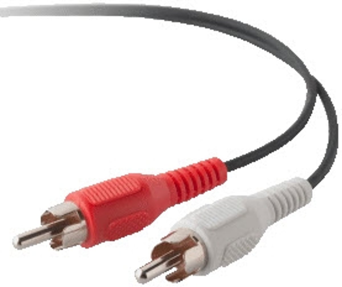 Belkin F8V3015CP3M 3m Zwart, Rood, Wit audio kabel