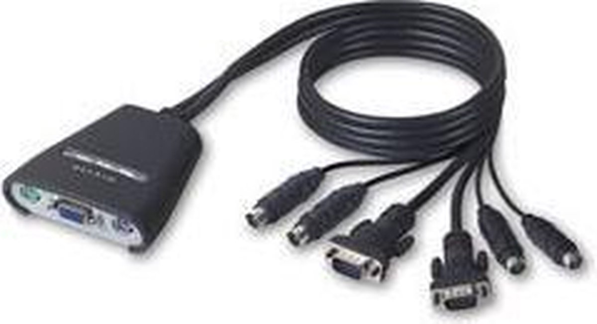 Belkin Omniview 2-Port KVM Switch + built-in cables KVM-switch