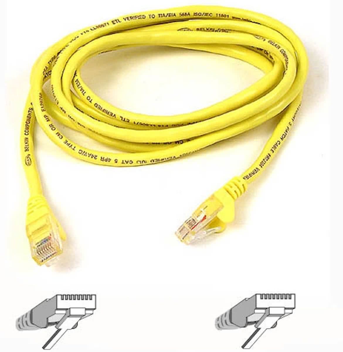 Belkin Patch Cable CAT5 RJ45 snagl yellow 5m