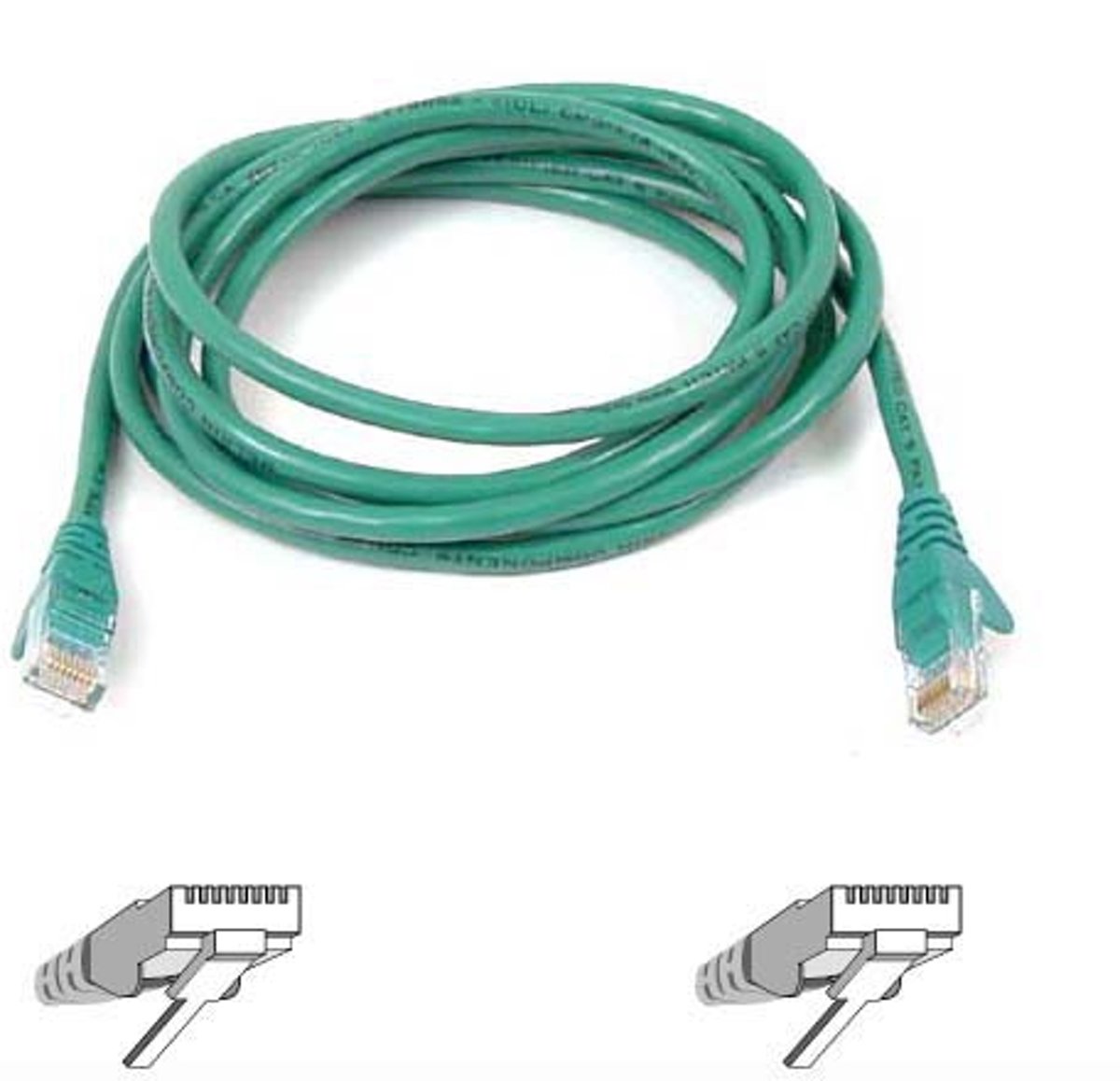 Belkin RJ45 CAT-5e Snagless STP Patch Cable 1m green netwerkkabel Groen