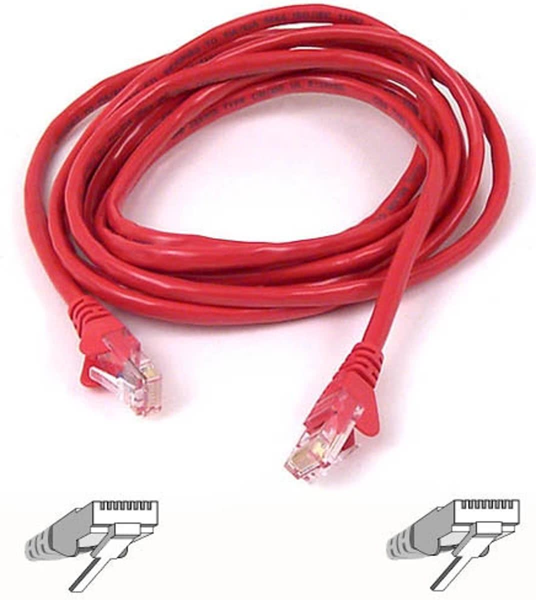 Belkin RJ45 CAT-6 Snagless STP Patch Cable 1m red 1m Rood netwerkkabel