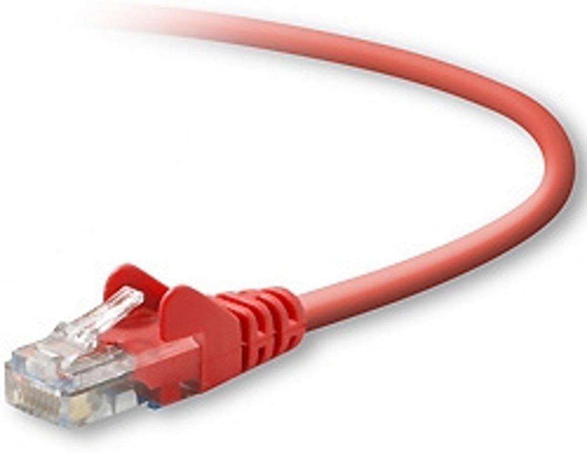 Belkin RJ45 Cat5e Patch Cable, Snagless Molded, 2m 2m Rood netwerkkabel