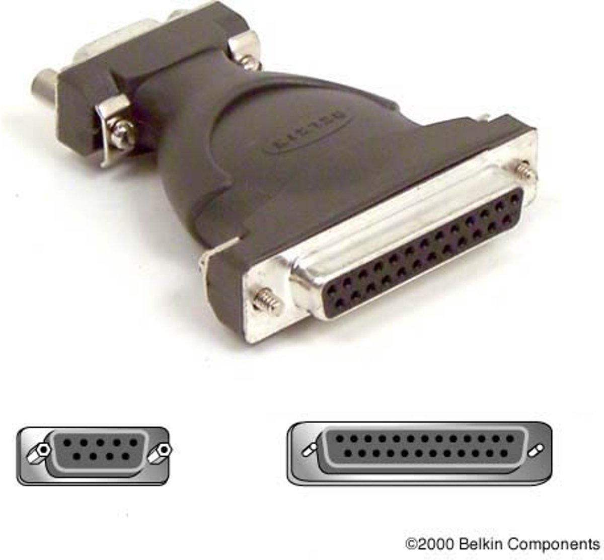 Belkin SERIEELE ADAPTER DB9 BUS NAAR DB25 BUS kabeladapter/verloopstukje