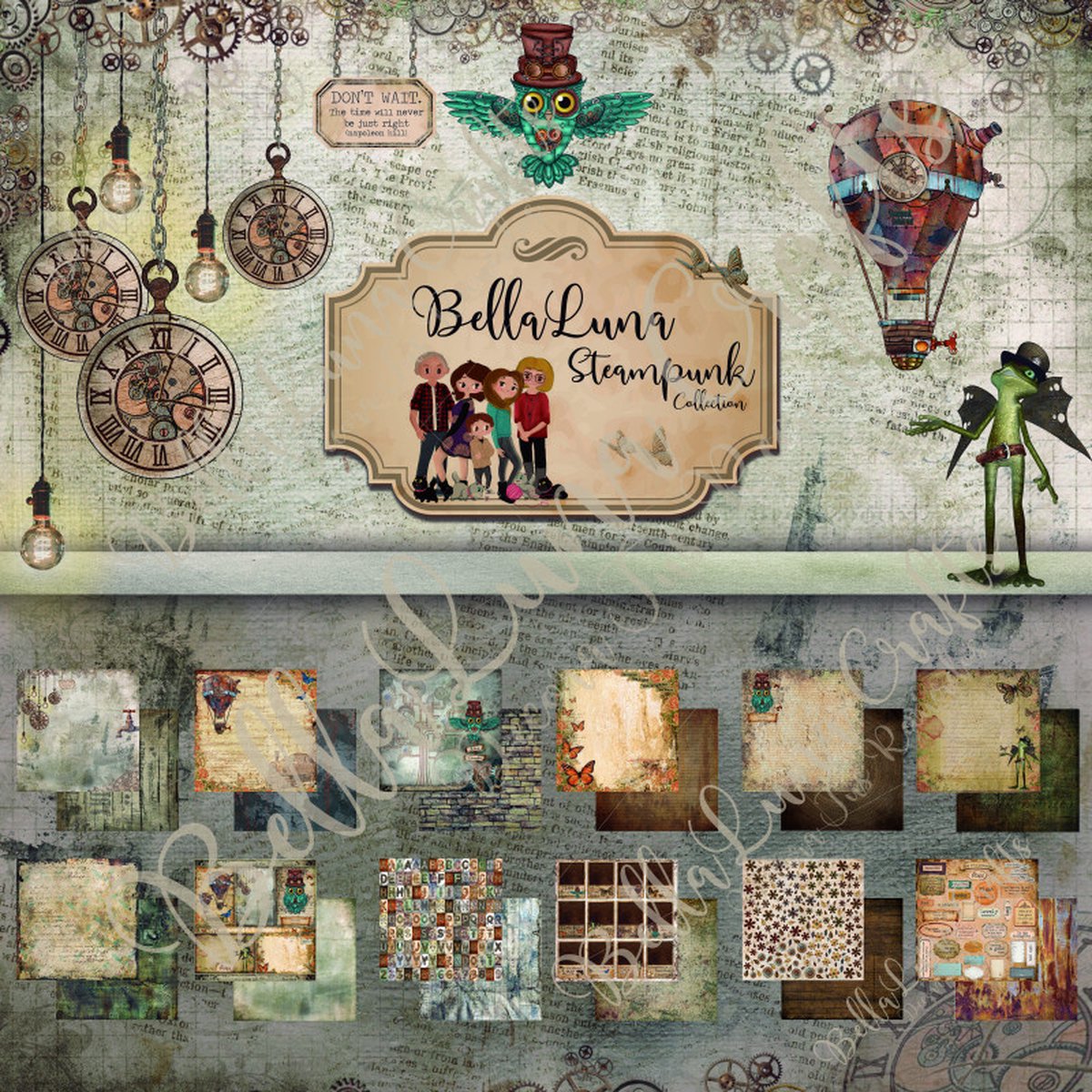 Steampunk 12x12 Inch Collection Pack (BLC-0001)