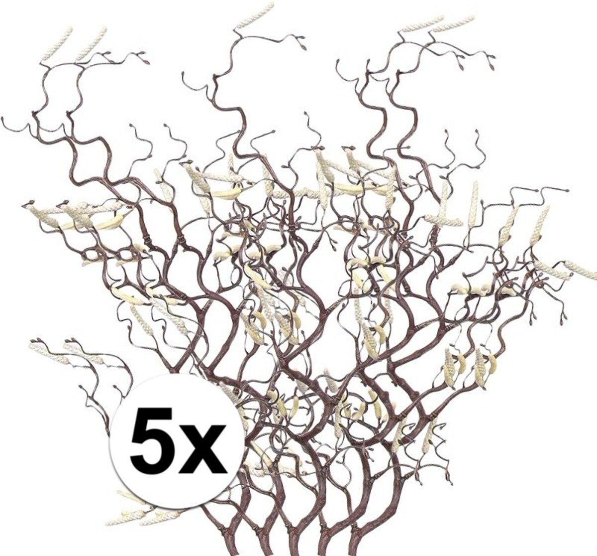 5x Bruine kronkelhazelaar paastak 66 cm - Paastakken