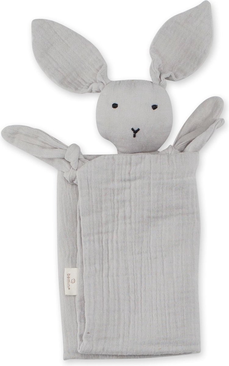 Bemini Knuffeldoekje bunny plum 70 x 70cm Grijs