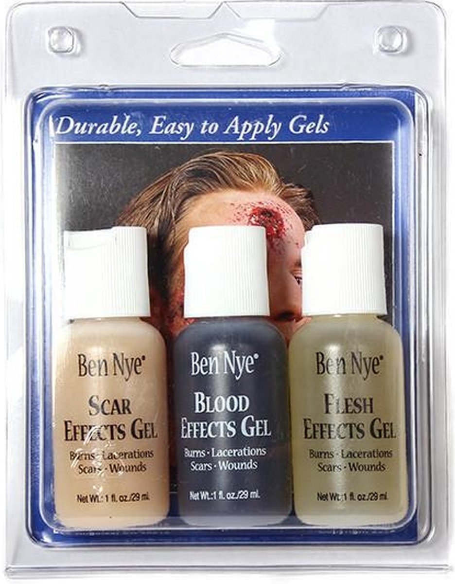 Ben Nye Effects Gel Wound Kit, 3x29ml.