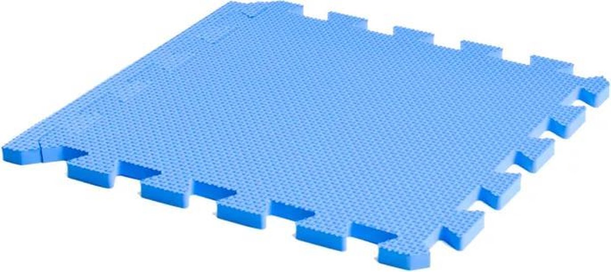 Benson 9 Stuks blauwe puzzel vloertegels foam 30 x 30 cm - Puzzel speelmat