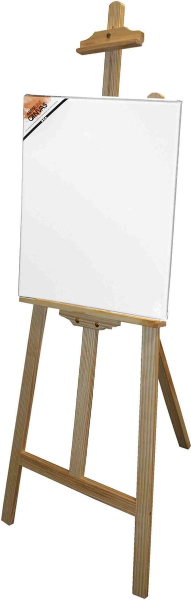 Benson houten schildersezel 140 cm met 2x canvas doeken 30 x 42 cm