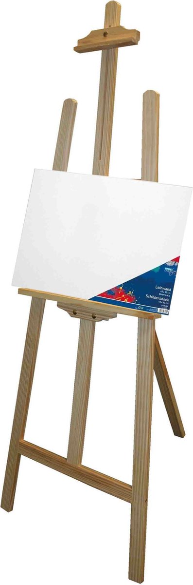 Benson houten schildersezel 140 cm met canvas doek 40 x 60 cm