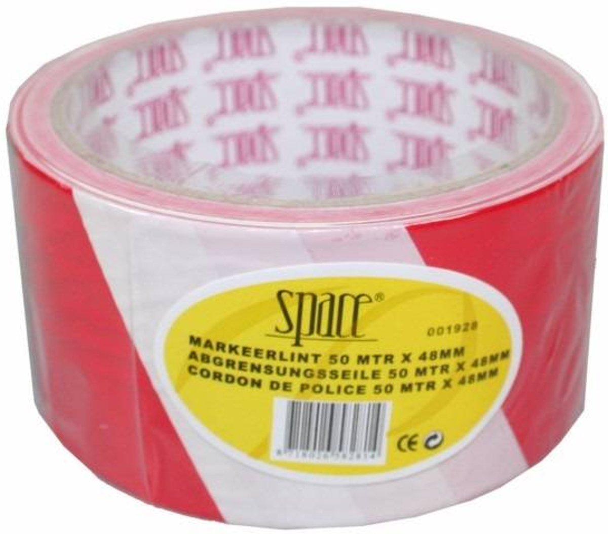 Markeerlint - Afzetlint - Lint - Marking Tape - Rood Wit - 50 Meter