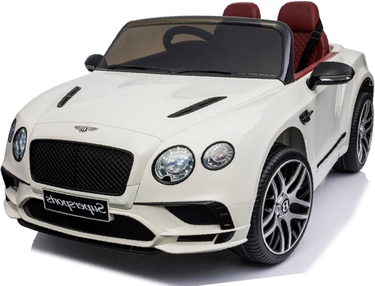 Kars Toys - Bentley Continental - Elektrische Kinderauto - 1,5/2 Persoons - met Afstandsbediening - Wit