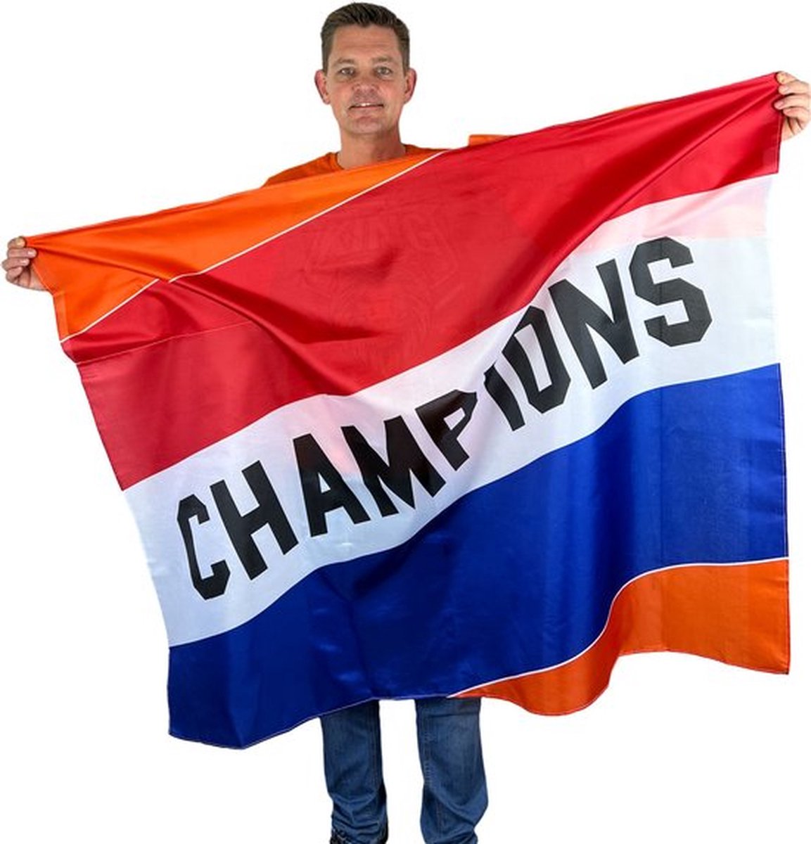 Vlag cape - Juichcape - Champions - Voetbal - Nederlands Elftal - Hup Holland - Formule 1 - 150 x 110 cm