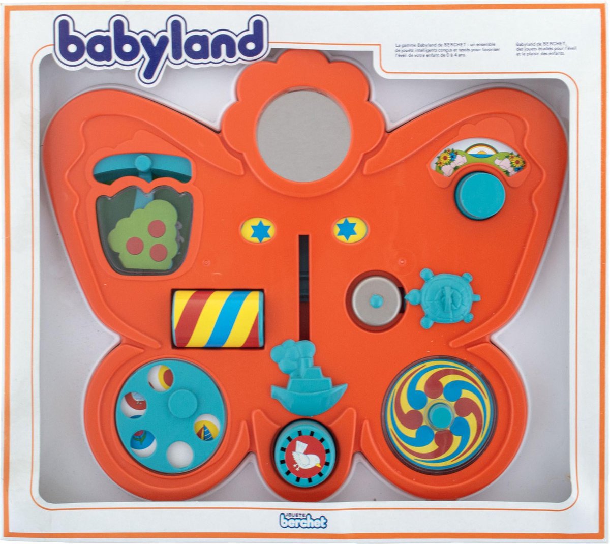 Educatief baby speelgoed - Babyland vlinder met 12 leuke ontdekkingen voor de baby - 40 x 35 x 4 cm