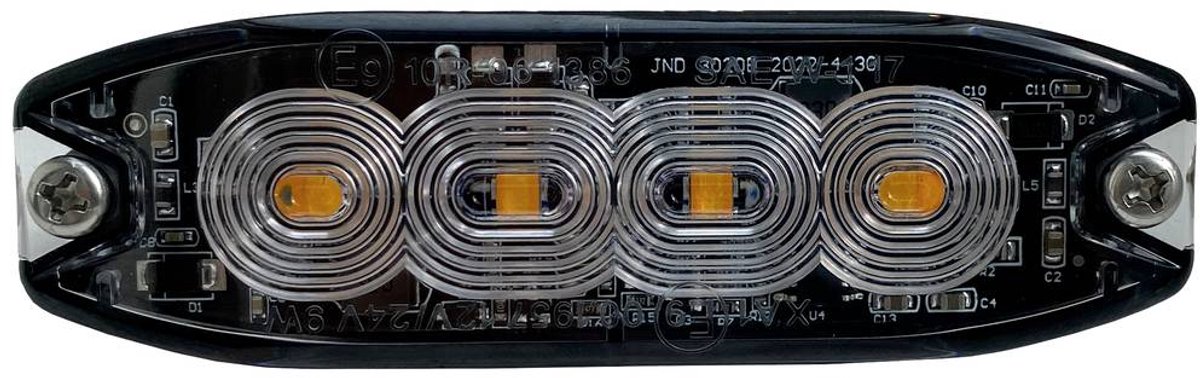   LED Front- Heckblitzer orange E9 10R-06 1386, SAE W117, X A1 E9 00.1957 Frontflitser 12 V, 24 V werkt