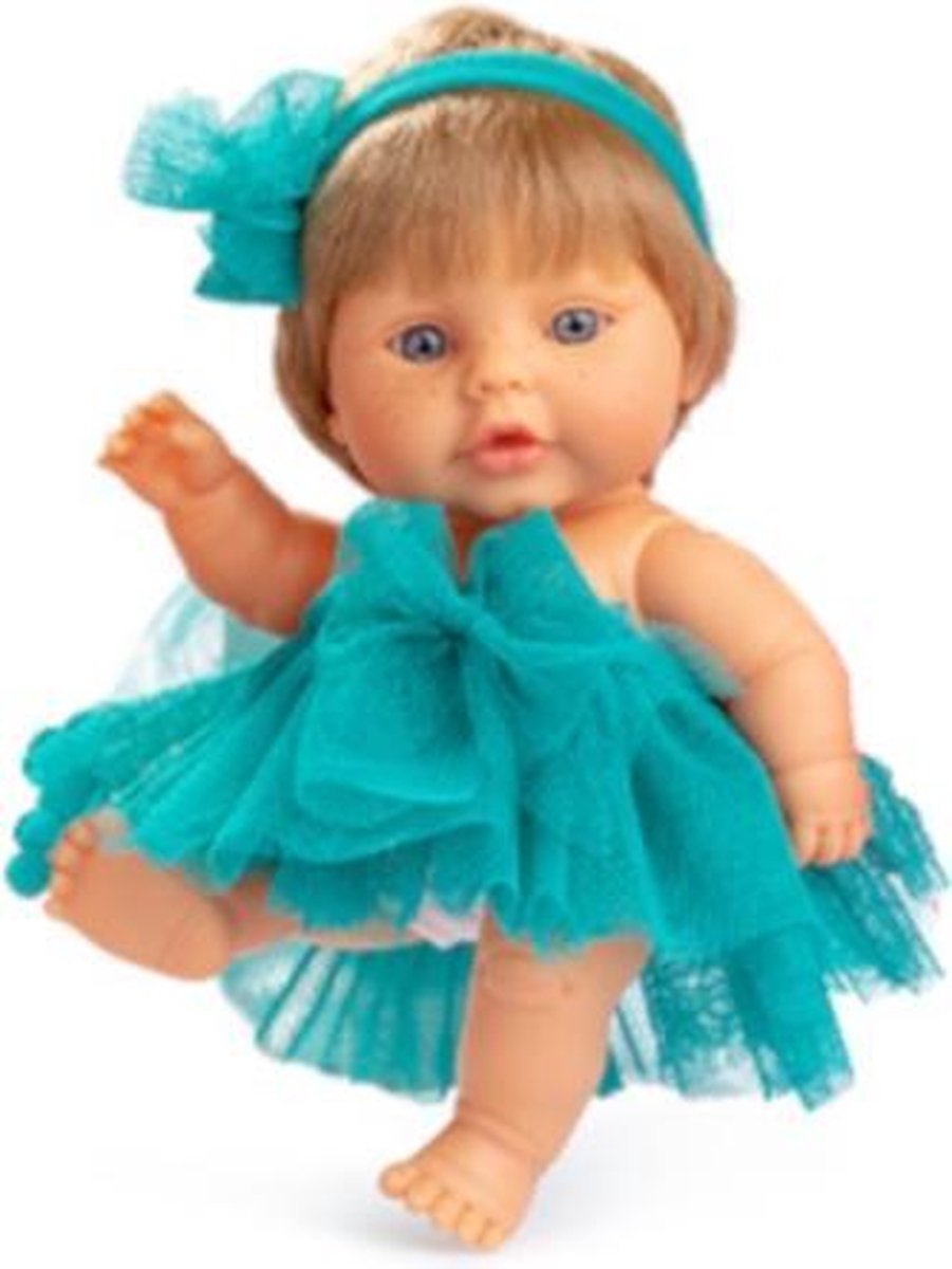 Berjuan Babypop 22 Cm Meisjes Vinyl/textiel Blond/turquoise