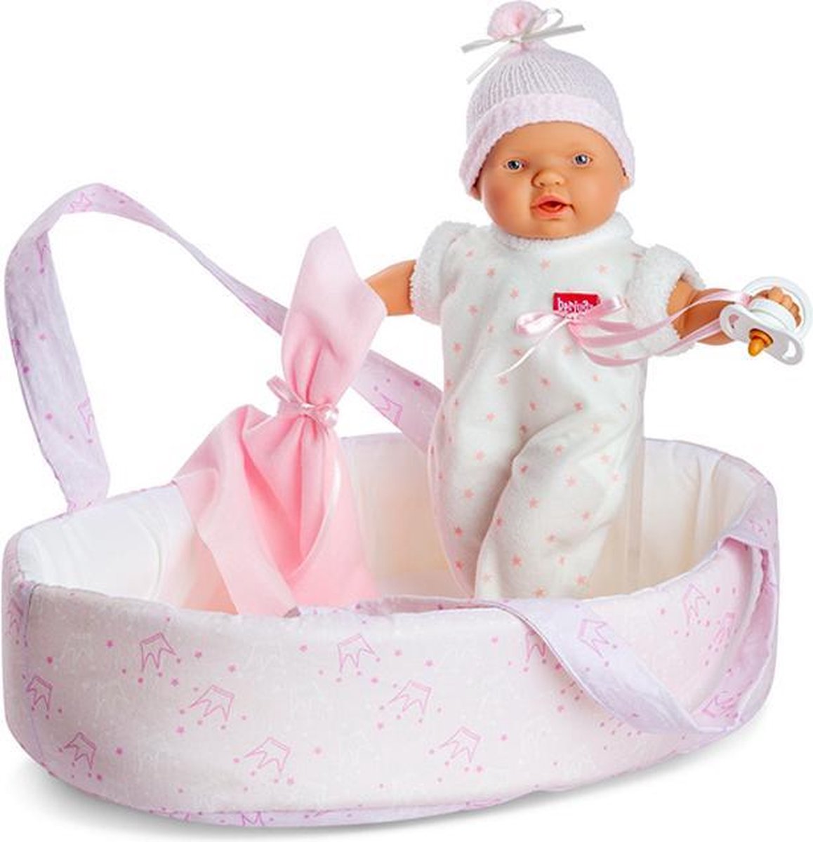 Berjuan Babypop Met Accessoires Junior 28 Cm Roze 6-delig