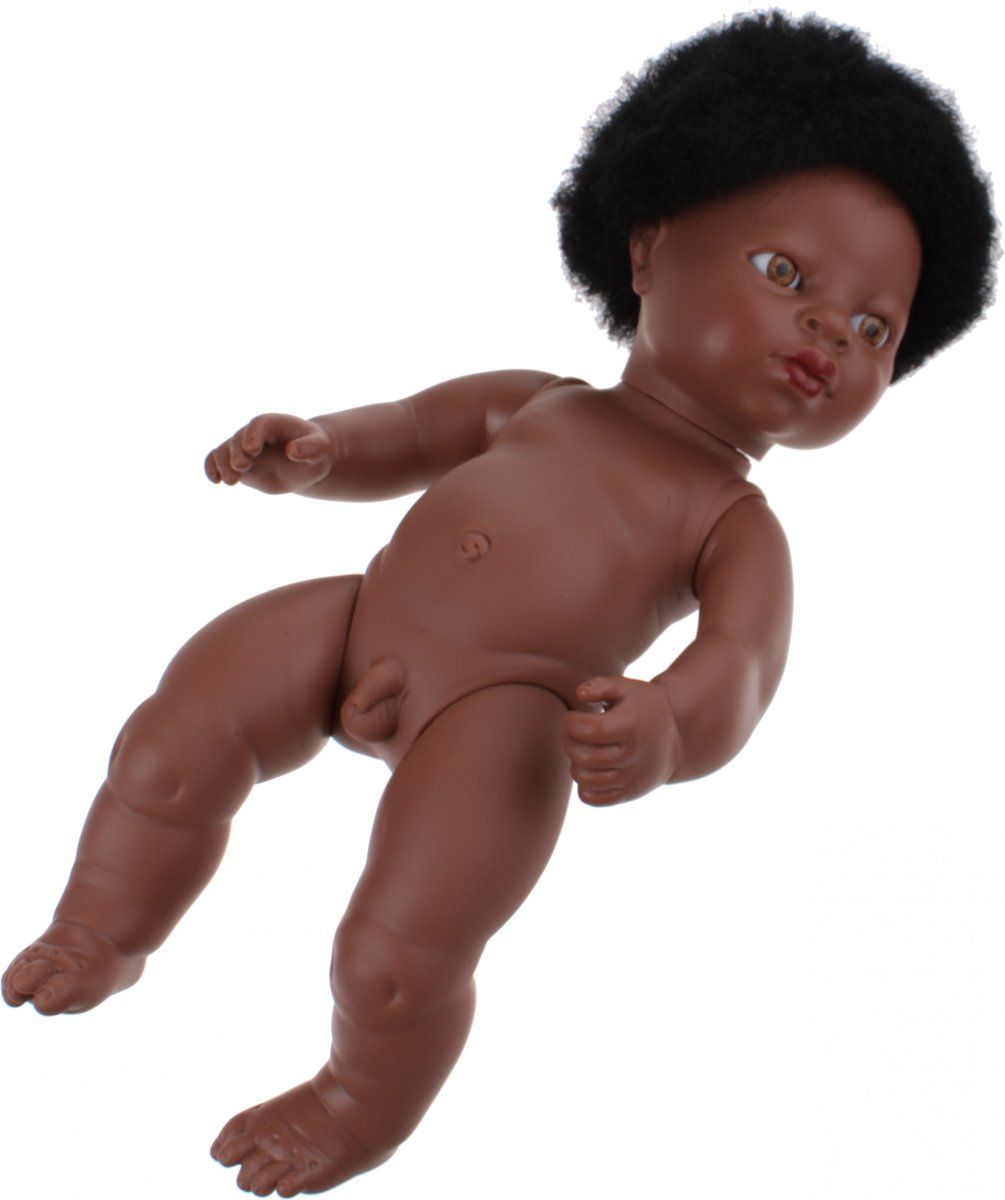 Berjuan Babypop Zonder Kleren Newborn Afrikaans 38 Cm Jongen