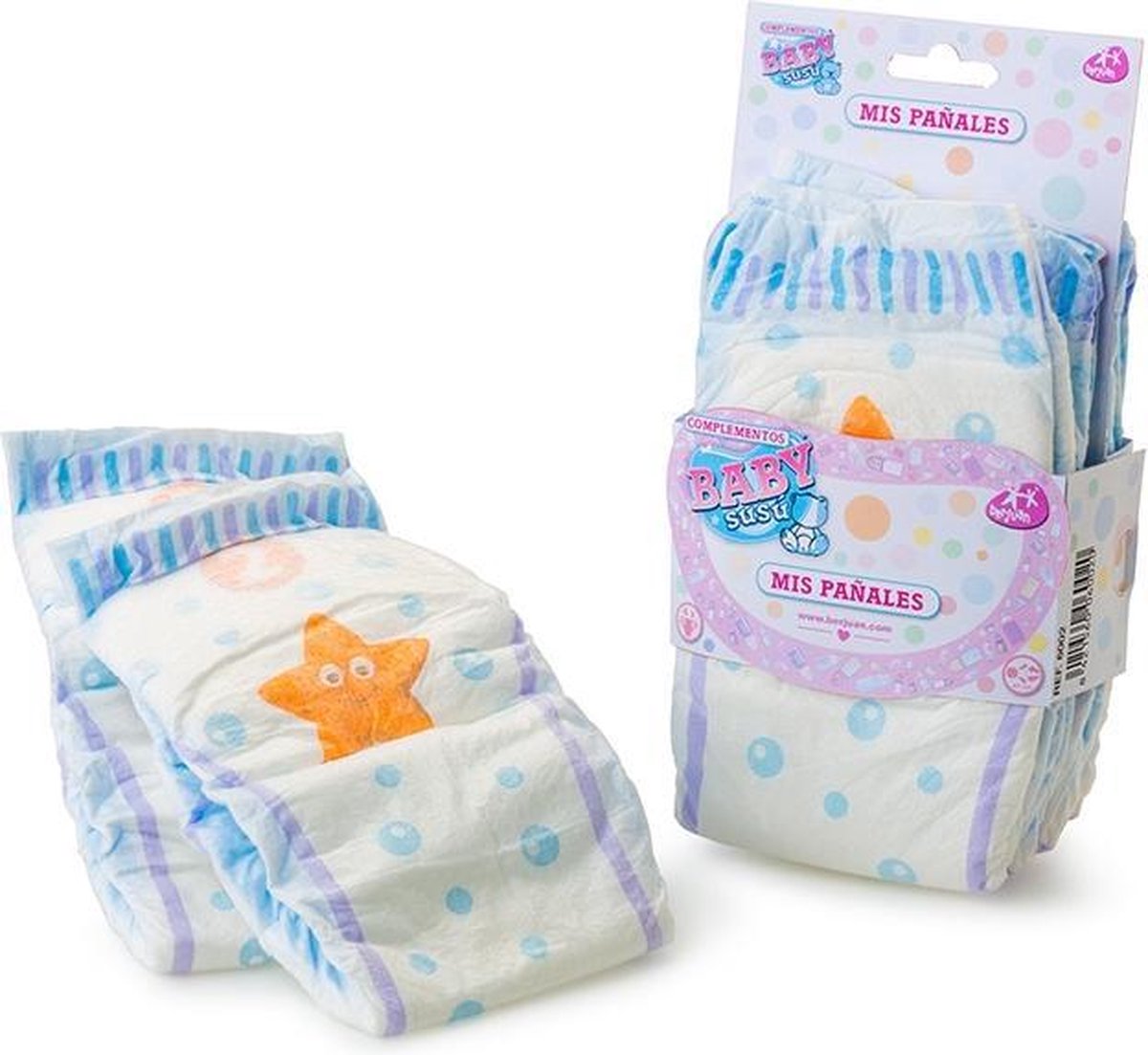   Babypop-accesoire Luiers Meisjes 38 Cm Papier Wit