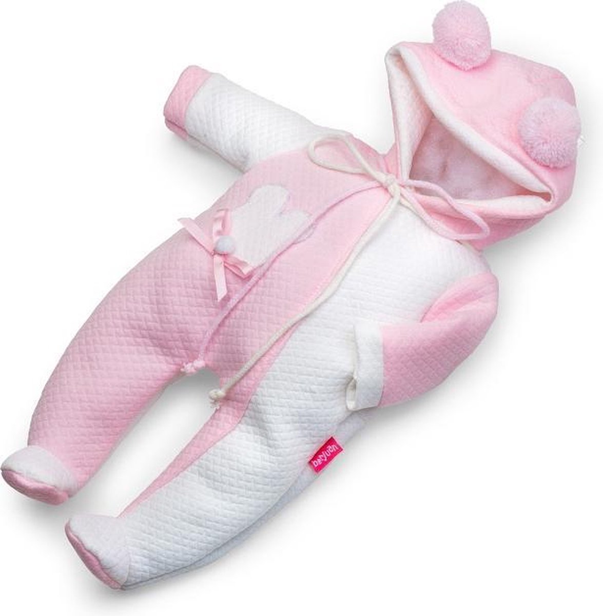 Berjuan Babypop-accesoire Pyjama Meisjes 38 Cm Pe Roze/wit