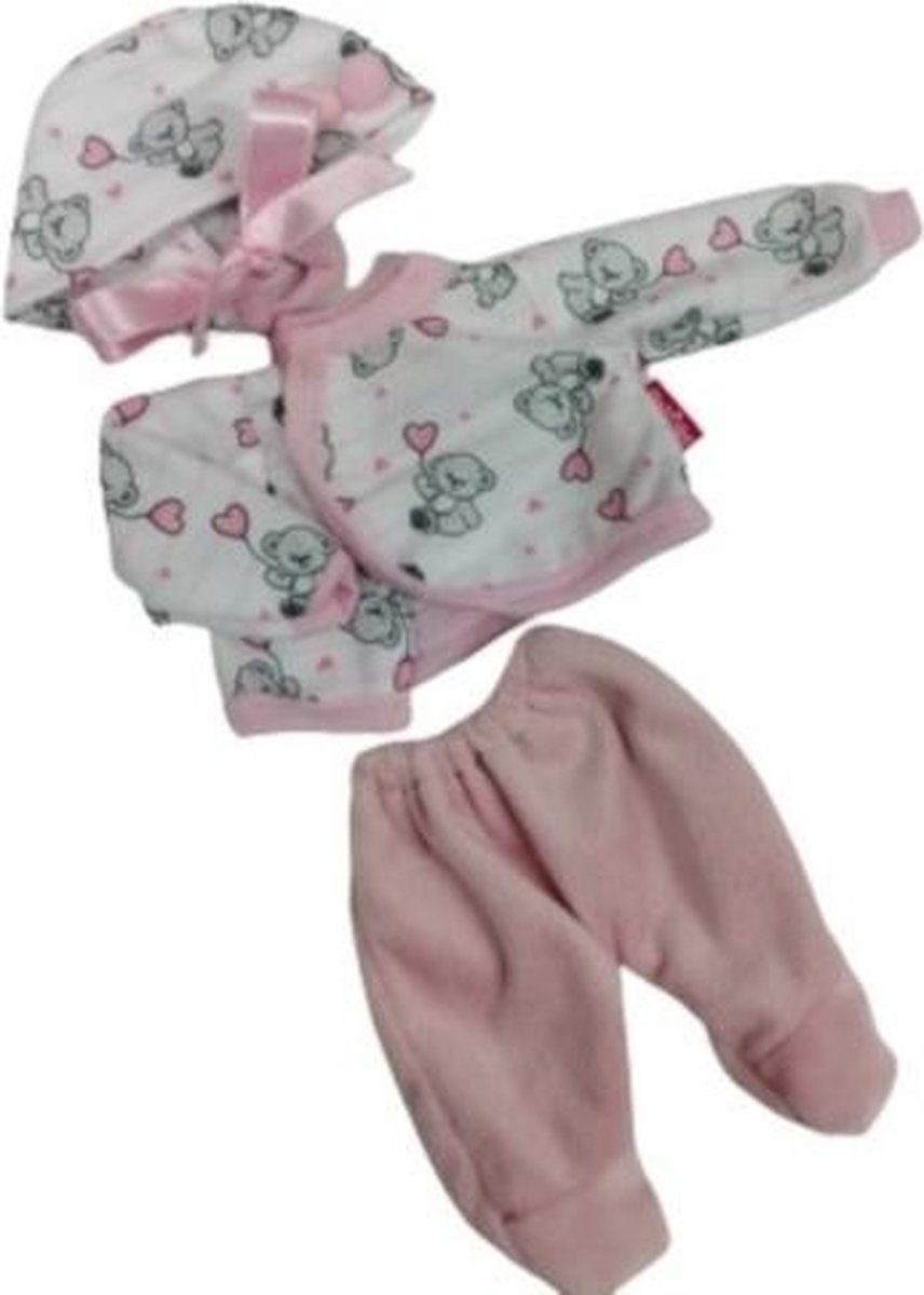 Berjuan Babypopkleding Meisjes Textiel Roze/wit