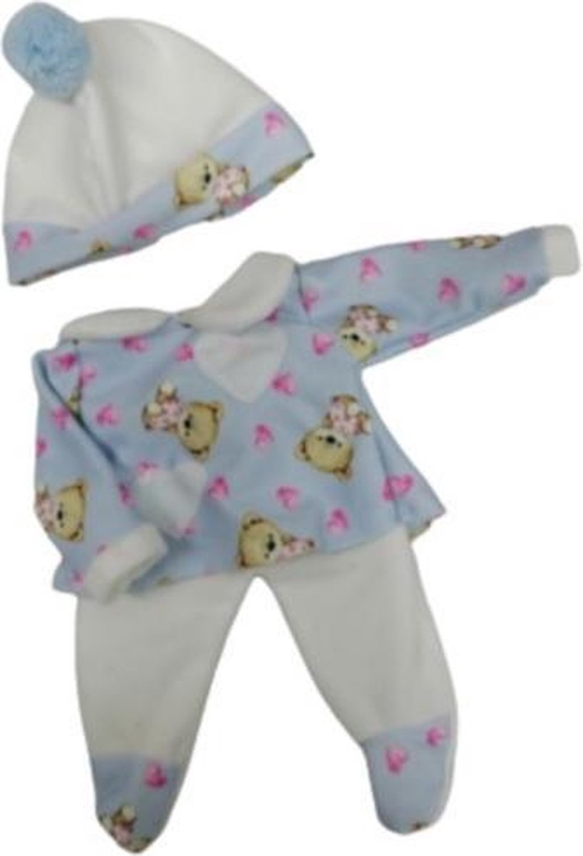 Berjuan Babypopkleding Meisjes Textiel Wit/blauw