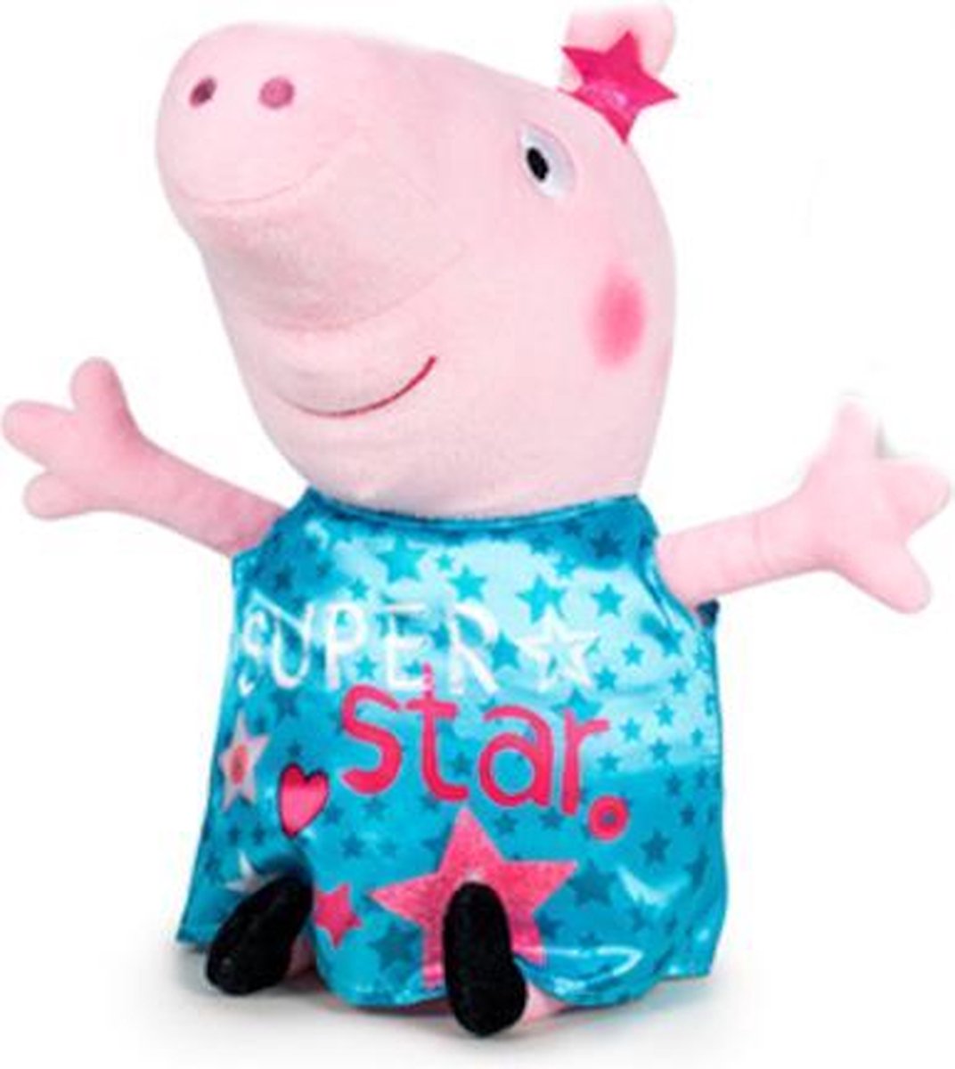 Berjuan Knuffel Peppa Pig Junior 20 Cm Pluche Blauw/roze