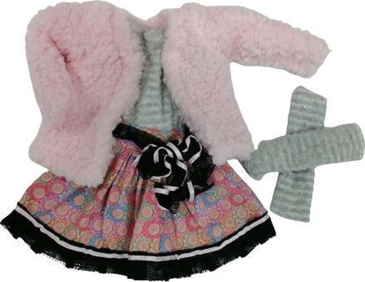 Berjuan Poppenkleding My Girl Meisjes 35 Cm Textiel Roze/grijs