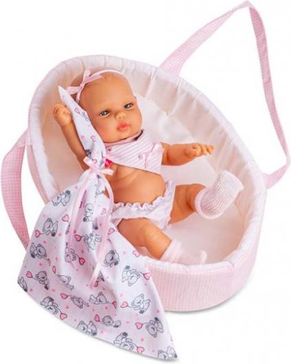 babypop met accessoires Smile junior roze 7-delig