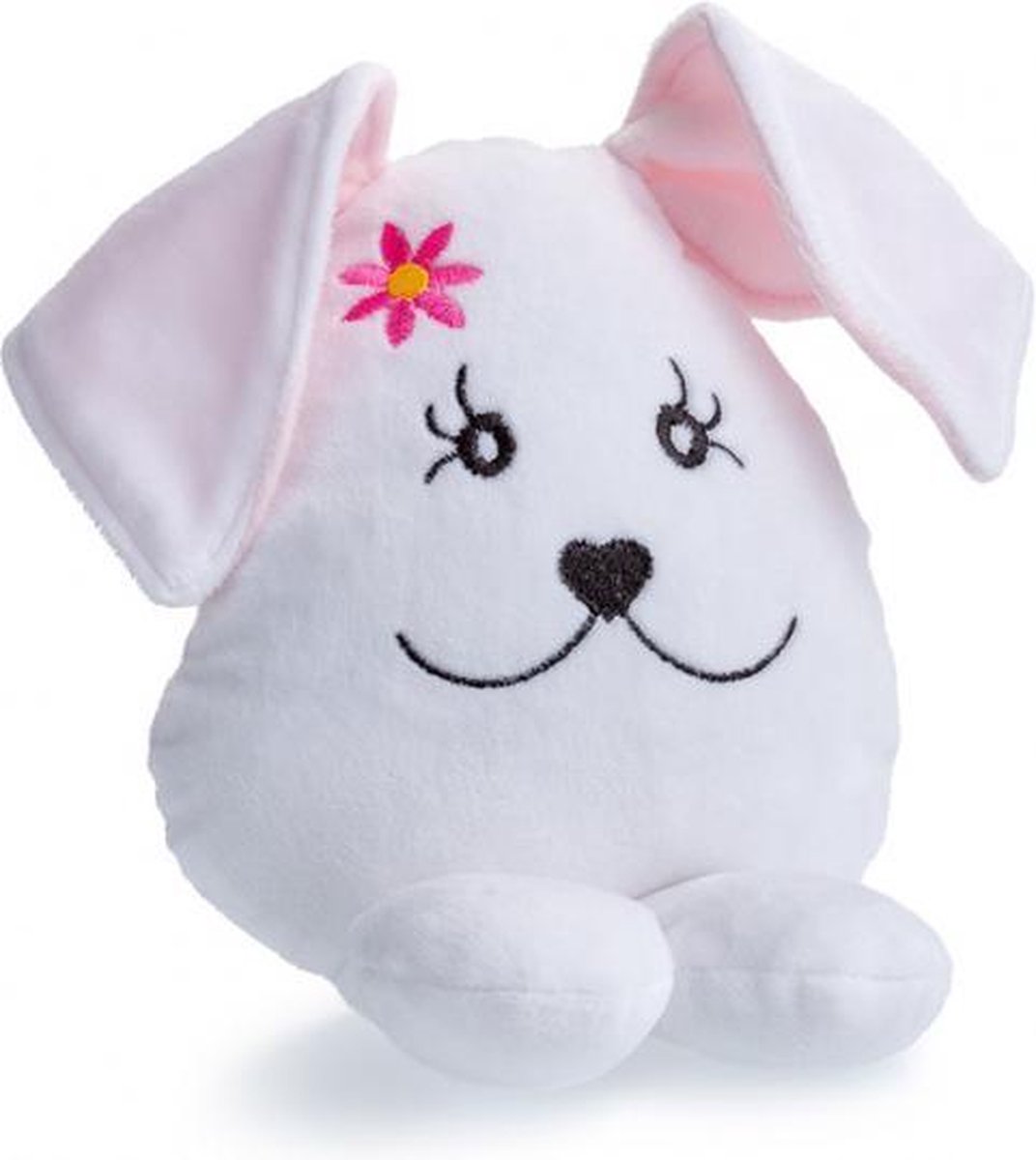 knuffelpop junior pluche 24 cm wit