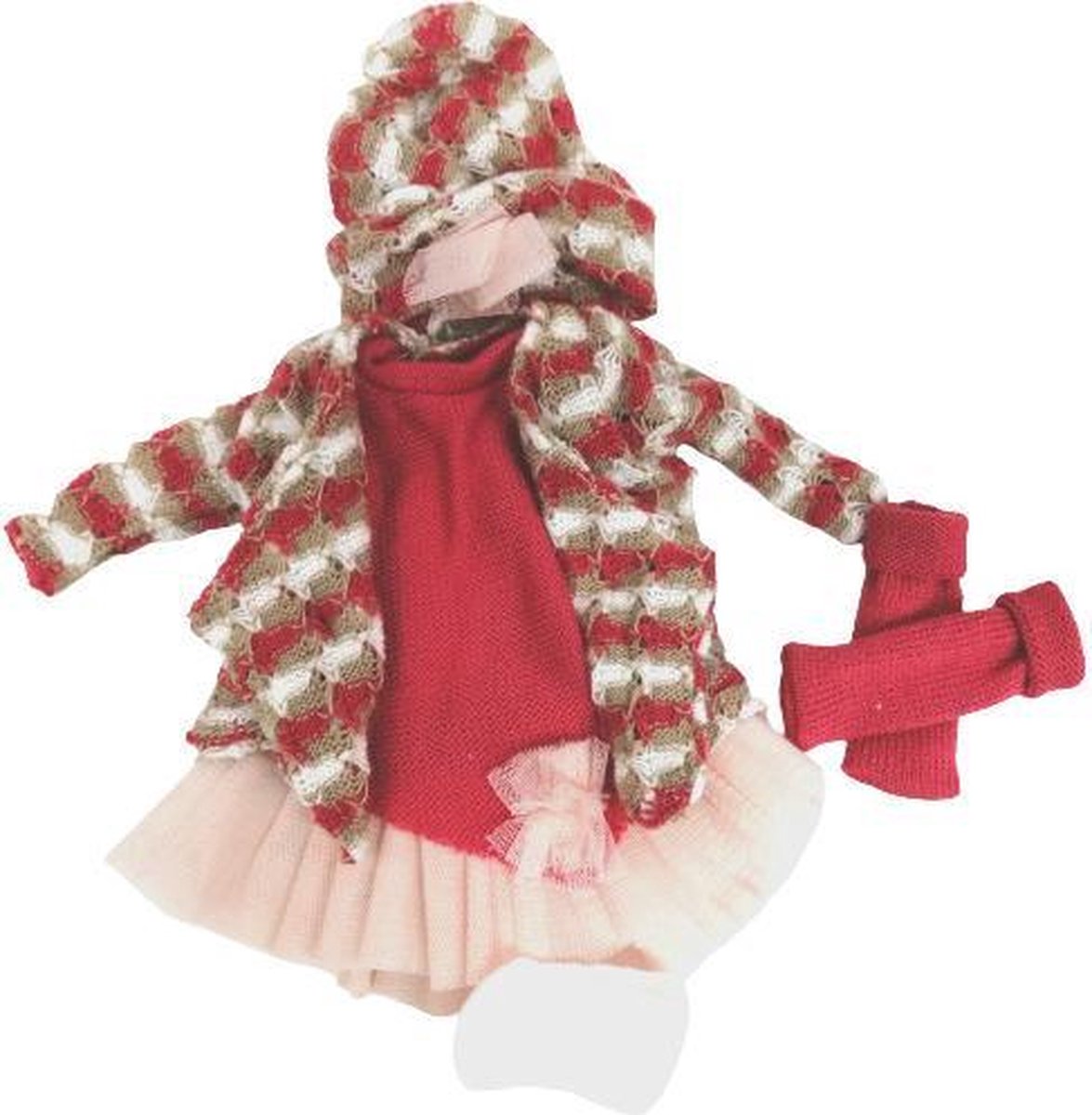 poppenjurk Fashion Girl meisjes 35 cm textiel rood