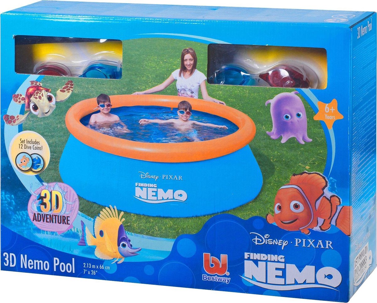 3D Kinderzwembad ø213cm DISNEY FINDING NEMO 3D PADDLING POOL - 7FT