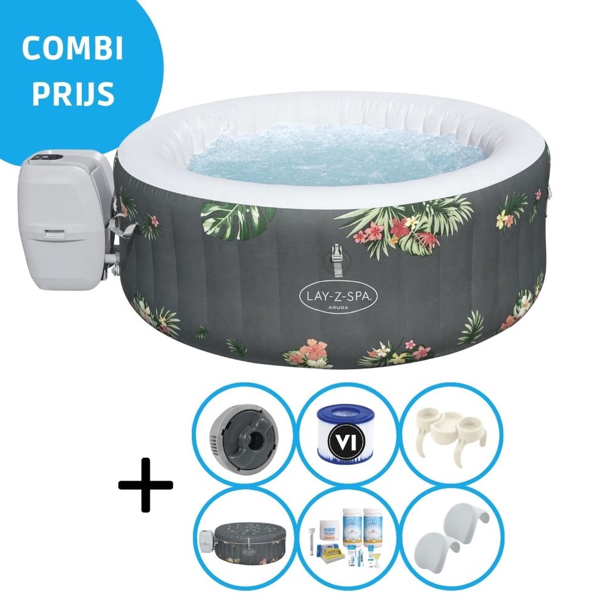   - Jacuzzi - Lay-Z-Spa - Aruba - Inclusief accessoires