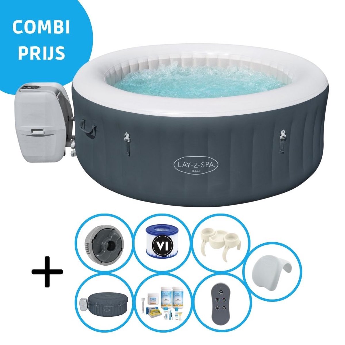   - Jacuzzi - Lay-Z-Spa - Bali - Inclusief accessoires