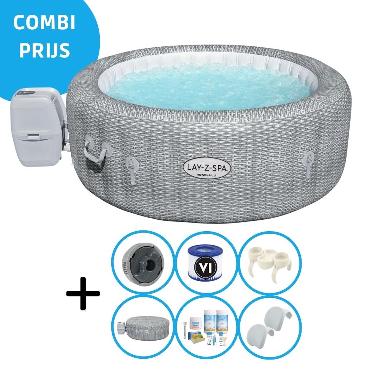   - Jacuzzi - Lay-Z-Spa - Honolulu - Inclusief accessoires