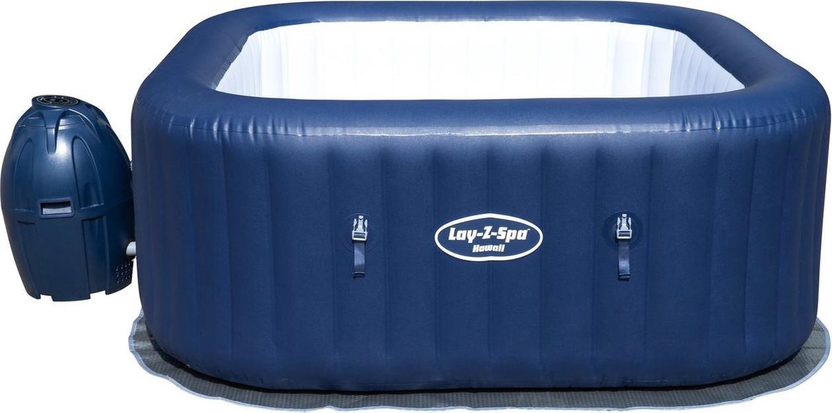 Bestway - Lay-Z-Spa Hawaii - Jacuzzi - Zwembad - Pomp - Relax - Massage - Hoes - 4-Personen - Blauw - 180x180x71cm - 840L