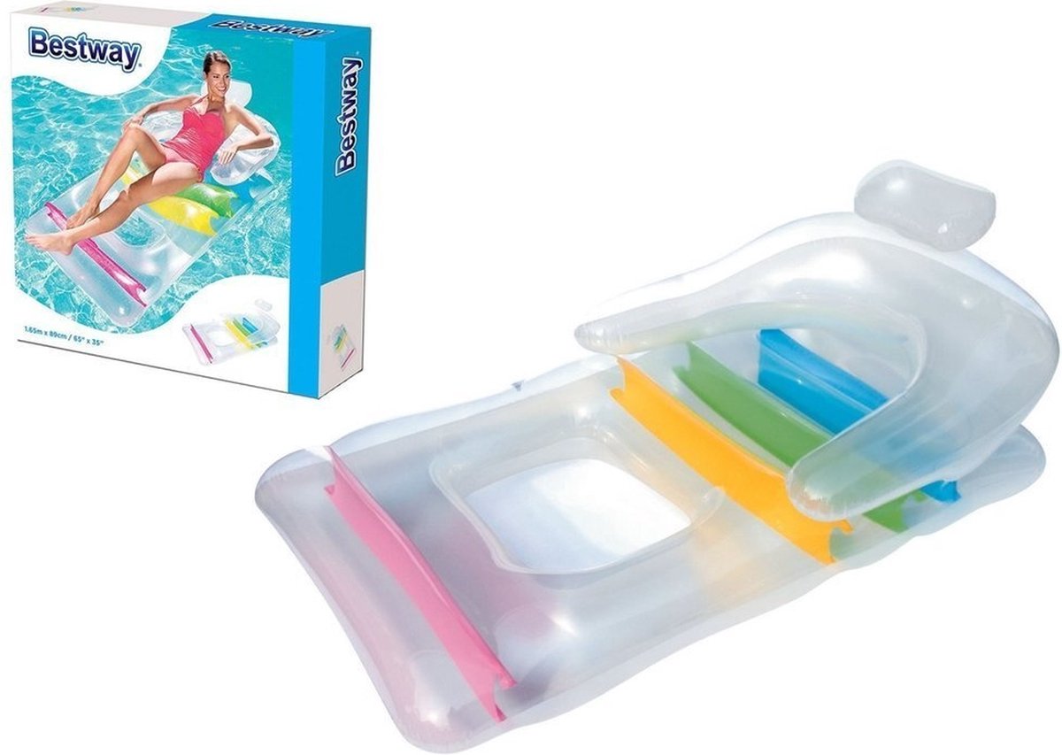   - drijfstoel - volwassenen - 165x89 cm - regenboog