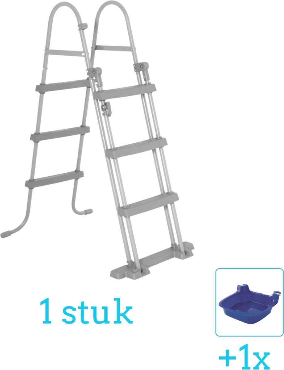   Flowclear - Zwembadtrap - 107 cm inclusief   Voetenbad (1 stuks)