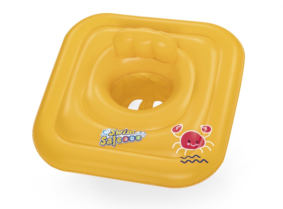   Kinder zwemband / float met tuigje - Swimsafe - 1-2 jaar - 76 x 76 cm - zwembad - zwemmen