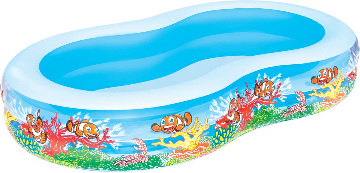   Opblaasbaar Zwembad 2 Rings - 262x157x46 cm